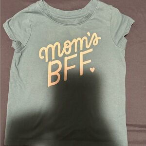 Kids Green T-Shirt with Orange Print